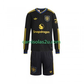 Camisolas de futebol Manchester United Criança Equipamento 3ª 2025/26 Manga Comprida
